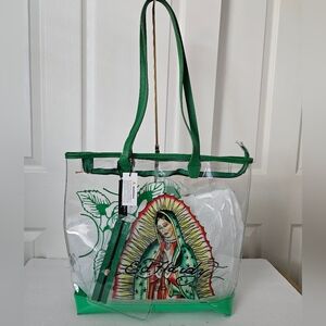Ed Hardy NWT PVC Tote and Pouch